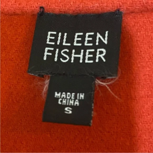 3/$15 Eileen Fisher Orange Button Up Jacket - Picture 3 of 5